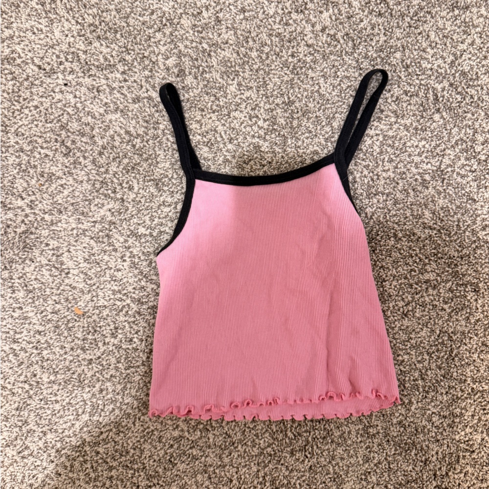 Brandy Melville Pink and Black Tank Top